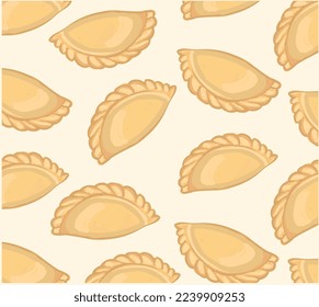 Empanada mexican food vector. Best Mexican Dishes. Latin american food illustration.
