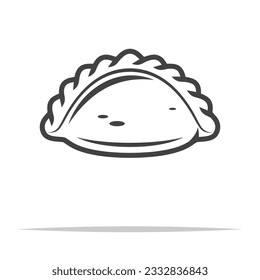 Empanada outline icon transparent vector isolated