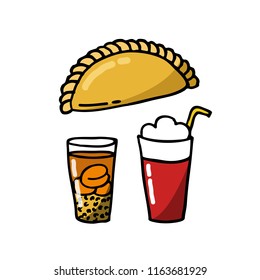 Empanada. stuffed bread or pastry baked or fried in many countries of Latin America. terremoto (chilean traditional drink). mote con huesillo. traditional Chilean summer-time non-alcoholic drink