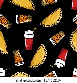 Empanada. stuffed bread or pastry baked or fried in many countries of Latin America. terremoto (chilean traditional drink). mote con huesillo. traditional Chilean summer-time non-alcoholic drink