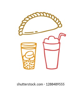 Empanada. stuffed bread or pastry baked or fried in many countries of Latin America. terremoto (chilean traditional drink). mote con huesillo. traditional Chilean summer-time non-alcoholic drink