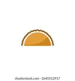 empanada sweet snack food logo vector illustration template design