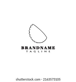empanadas food logo cartoon icon design template black modern isolated vector illustration