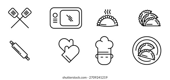 ícone empanadas ilustração vetorial ilustração vetorial
