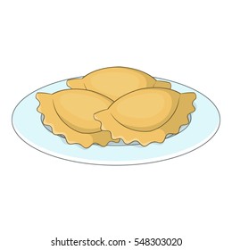 Empanadas, meat pie icon. Cartoon illustration of Empanadas, meat pie vector icon for web