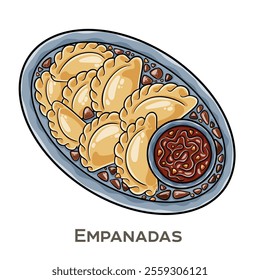 Empanadas are a popular Latin American pastry filled with a variety of savory or sweet fillings, such as meat, cheese, vegetables, or fruits.