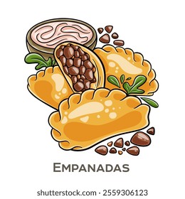 Empanadas are a popular Latin American pastry filled with a variety of savory or sweet fillings, such as meat, cheese, vegetables, or fruits.