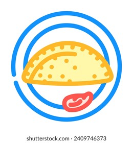 empanadas spanish cuisine color icon vector. empanadas spanish cuisine sign. isolated symbol illustration