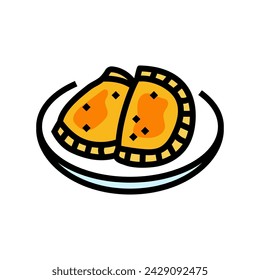 empanadas spanish cuisine color icon vector. empanadas spanish cuisine sign. isolated symbol illustration