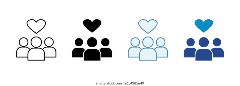 Empathische Leader-Symbolsatz-Sammlung mit mehreren Stilen