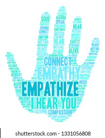 Empathize word cloud on a white background. 