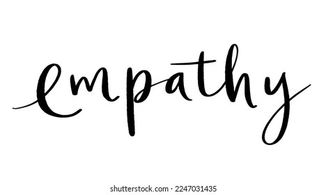 EMPATHY black vector brush lettering