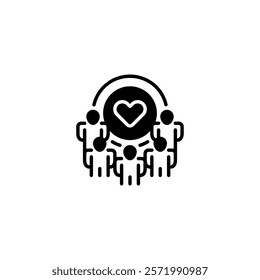 Empathy Circle line icon. Universal creative premium symbol. Vector sign icon logo template. Vector illustration