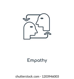 Empathy concept line icon. Linear Empathy concept outline symbol design. This simple element illustration can be used for web and mobile UI/UX.