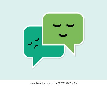 Empathy in Conversation Happy and Sad Chat Bubbles