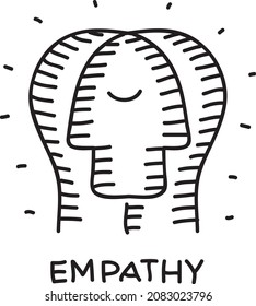Empathy - emmotional vector sketchy illustration