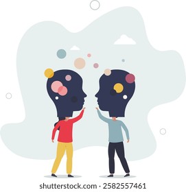 Empathy and emotional connection or support for couple.Emotion intelligence and ability to understand other people feelings.flat characters.