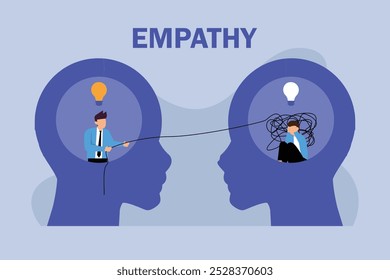 Empatia e apoio emocional 2d ilustração de vetor plana