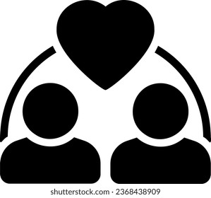 empathy glyph icon illustration vector