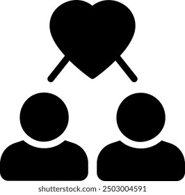 empathy glyph icon illustration vector