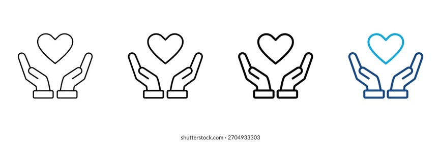 Conjunto de Colección de contorno de estilo diferente Empathy Icon Ilustración vectorial
