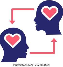 Empathy Icon Fill Vector Illustration