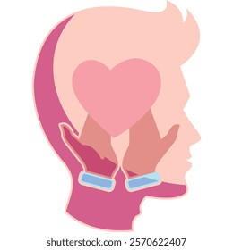 Empathy Icon - Flat Color Style - People Pleaser Theme