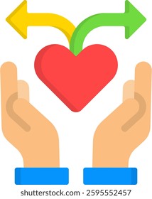Empathy Icon Flat Vector Illustration