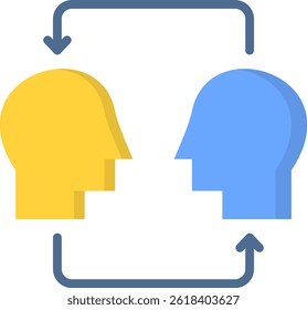 Empathy Icon Flat Vector Illustration