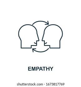 Empathy icon from life skills collection. Simple line Empathy icon for templates, web design and infographics