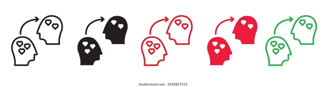 Empathy icon line art vector