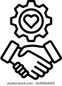 Empathy Icon Line Vector Illustration