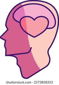 Empathy Icon - Lineal Color Style - Critical Thinking Theme