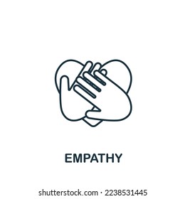 Empathy icon. Monochrome simple Life Skills icon for templates, web design and infographics