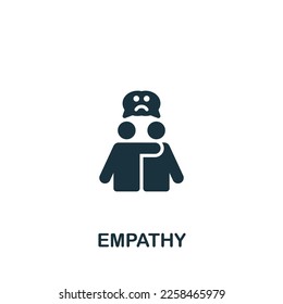 Empathy icon. Monochrome simple sign from core values collection. Empathy icon for logo, templates, web design and infographics.