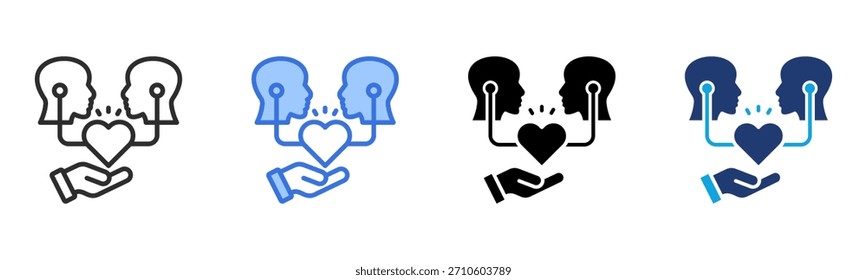 Icono de empatía Multi Style Ilustración vectorial