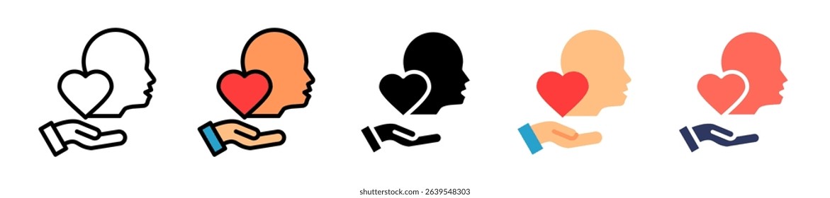 Empathy Icon Multiple Vector Illustration