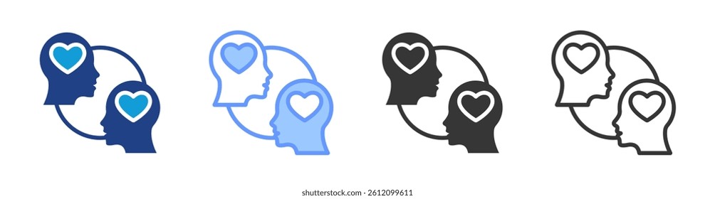 Empathy icon set multiple style collection