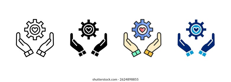 Conjunto de iconos de empatía Colección de estilo múltiple