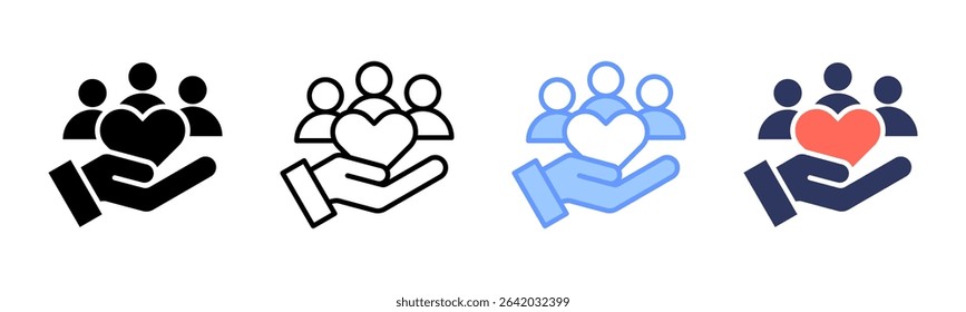 Empathy icon sheet multiple style collection
