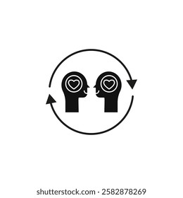 Empathy icon Symbol mark in Outline style