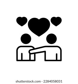 Empathy icon in vector. Illustration