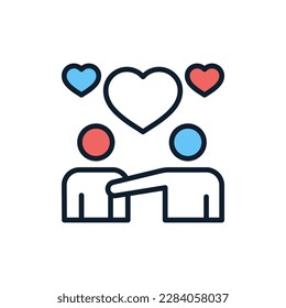 Empathy icon in vector. Illustration
