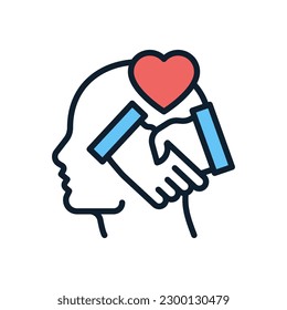 Empathy icon in vector. Illustration