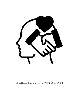 Empathy icon in vector. Illustration