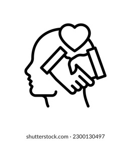 Empathy icon in vector. Illustration