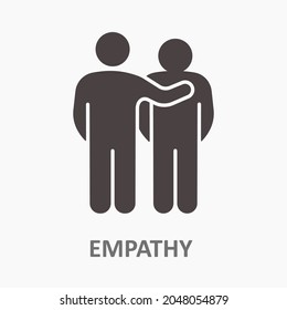 Empathy icon. Vector illustration isolated on white.