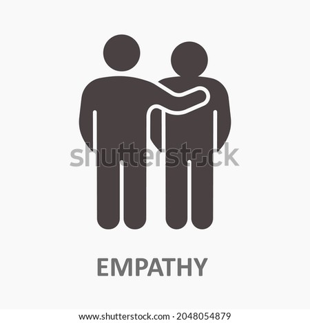 Empathy icon. Vector illustration isolated on white.