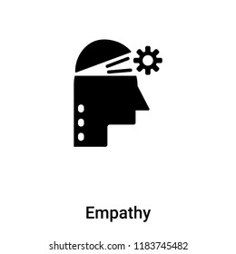 Empathy icon vector isolated on white background, logo concept of Empathy sign on transparent background, filled black symbol
