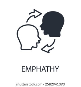 Empathy icon. vector.Editable stroke.linear style sign for use web design,logo.Symbol illustration.